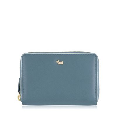 Medium blue leather 'Blair' zip around purse